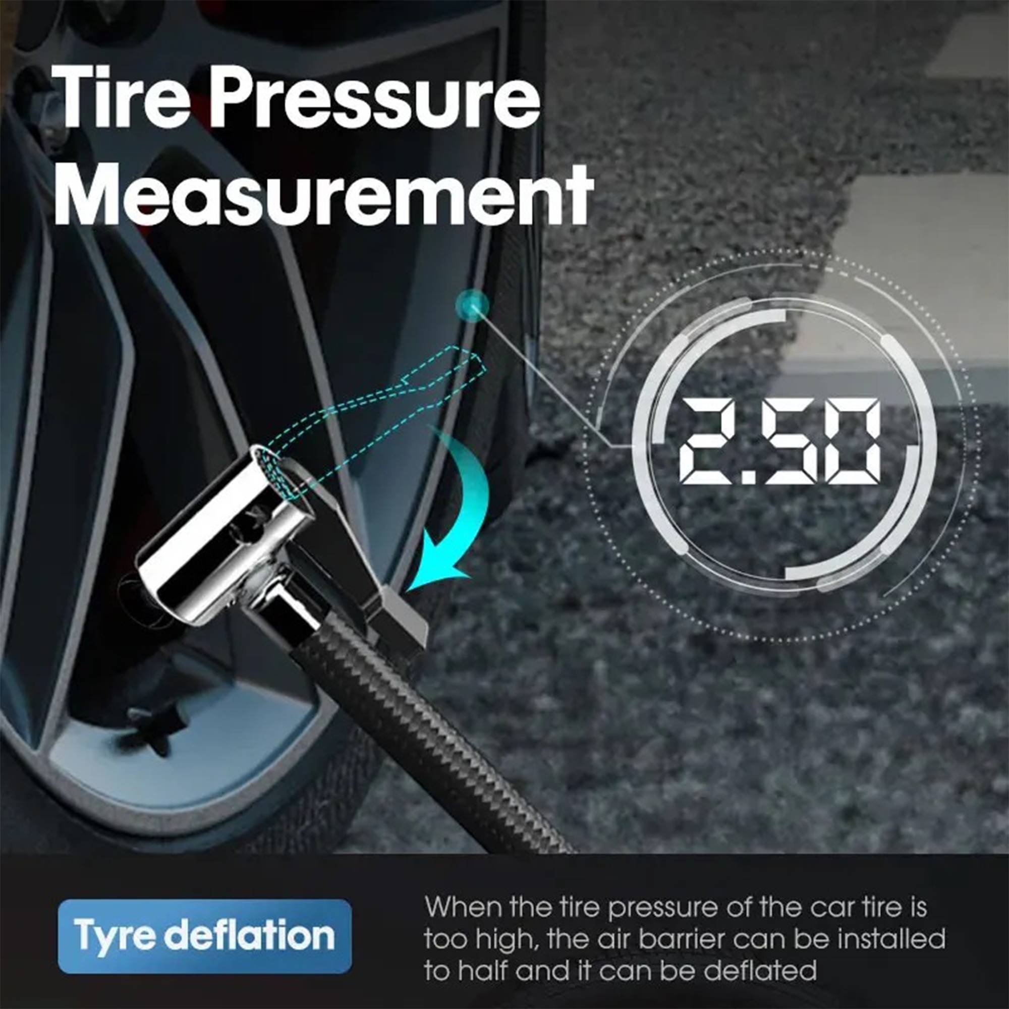 Digital Display Pointer Car Tire Air Pump 1