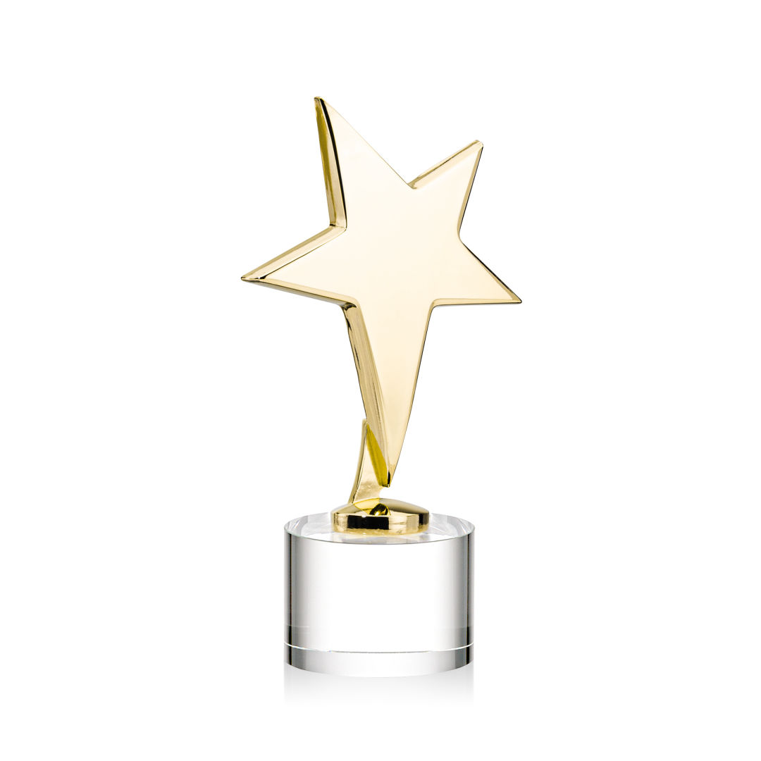 Tuscany Gold Star VividPrint™ Award on Marvel Base - Clear 2