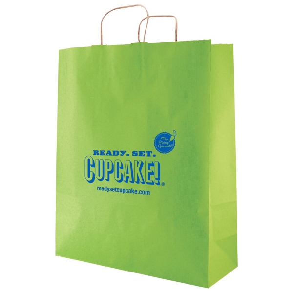 Striped Tinted Kraft Shopping Bags 8