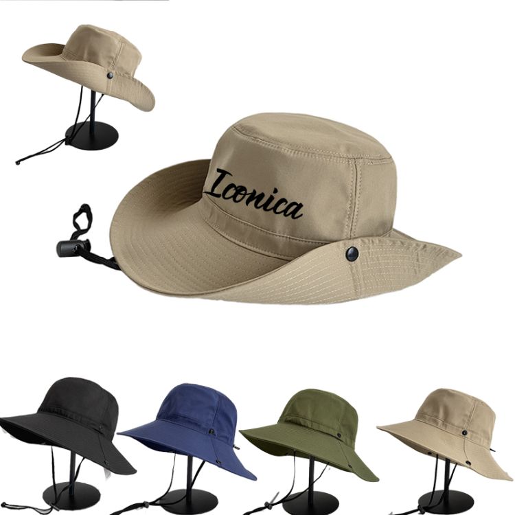 Summer Fishing Sun Hat with Chin Cord 2