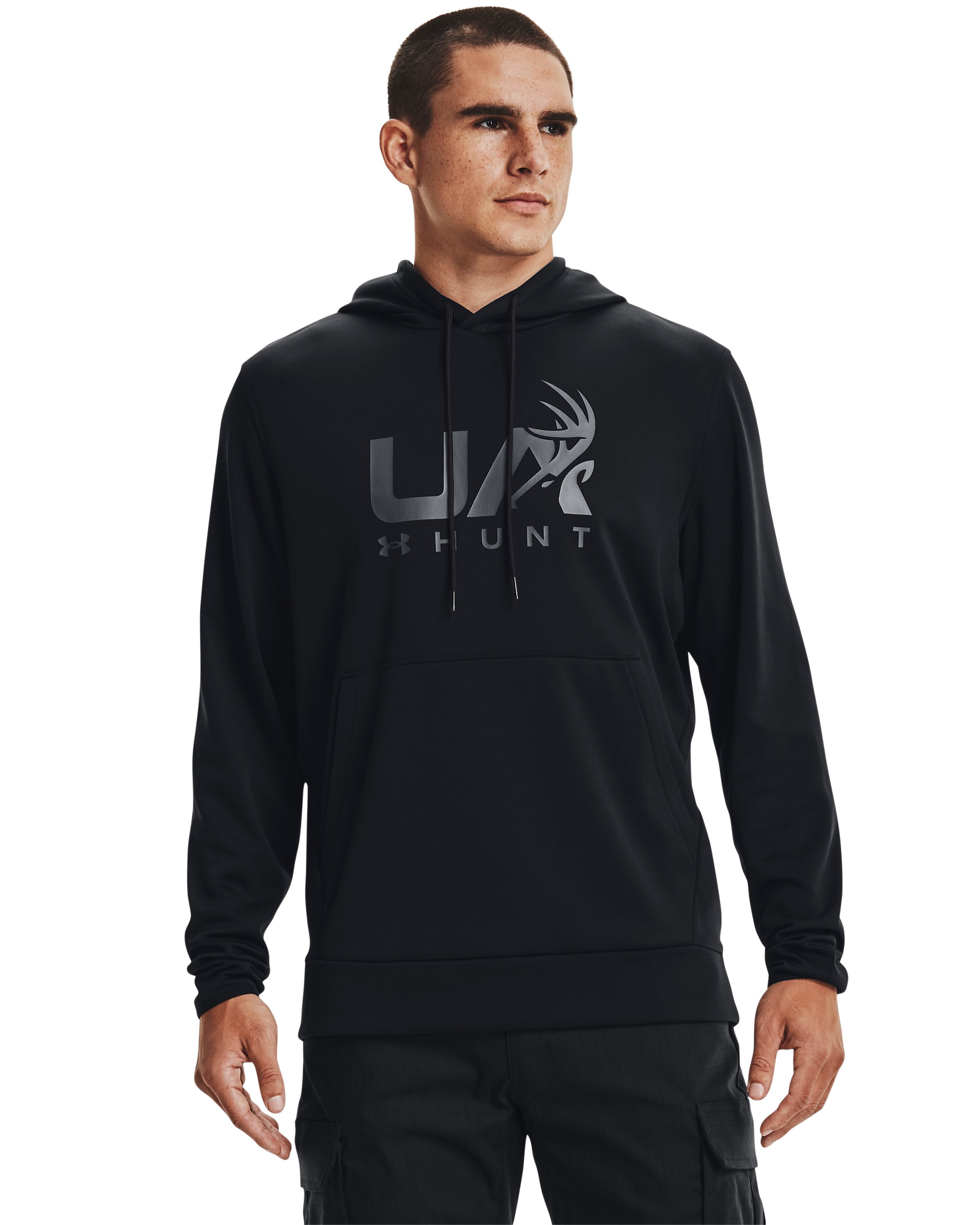 Men's Armour Fleece Hunt Logo Hoodie, custom hoodie or sweatshirt with logo imprint 4