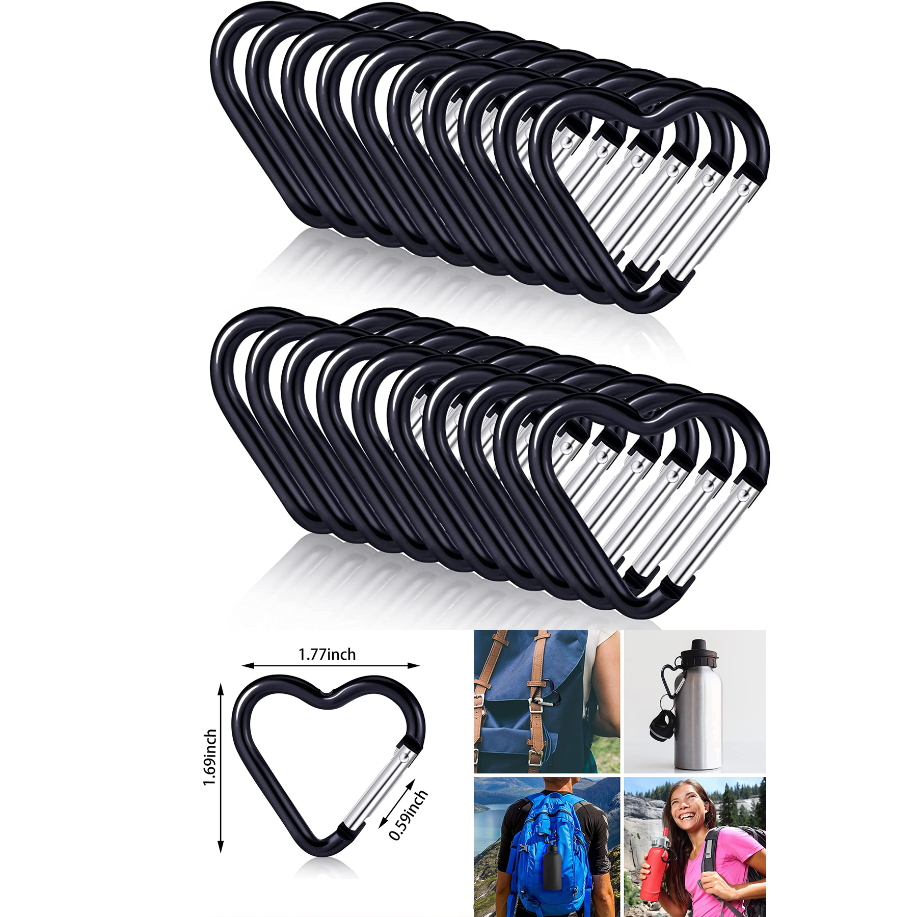 Heart Shape Keychain Clip