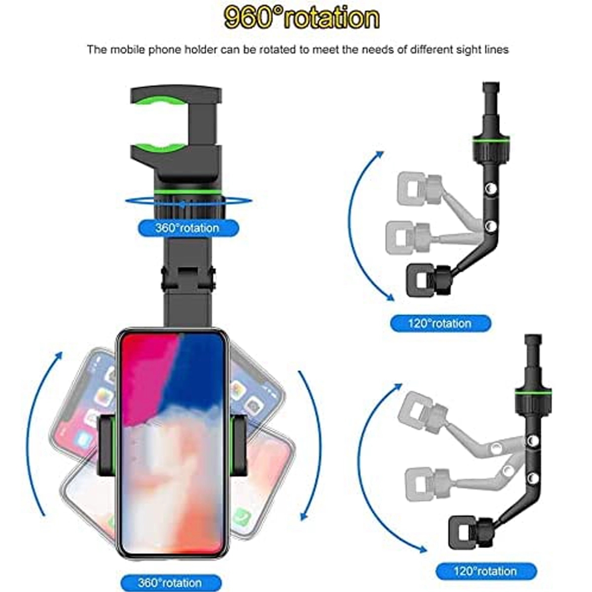 Rotatable And Retractable Car Phone Holder 5