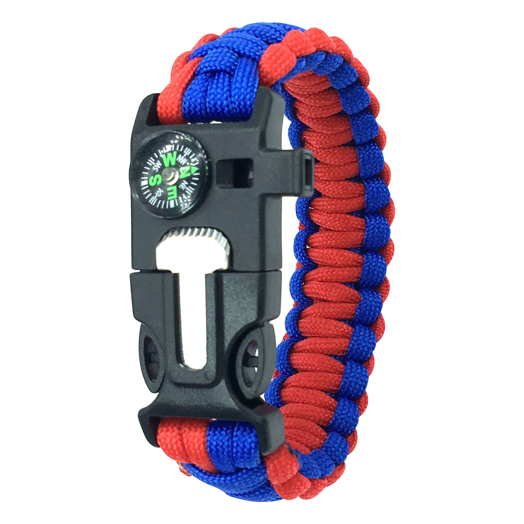 6-In-1 10'' Survival Polyester Paracord Bracelet 10
