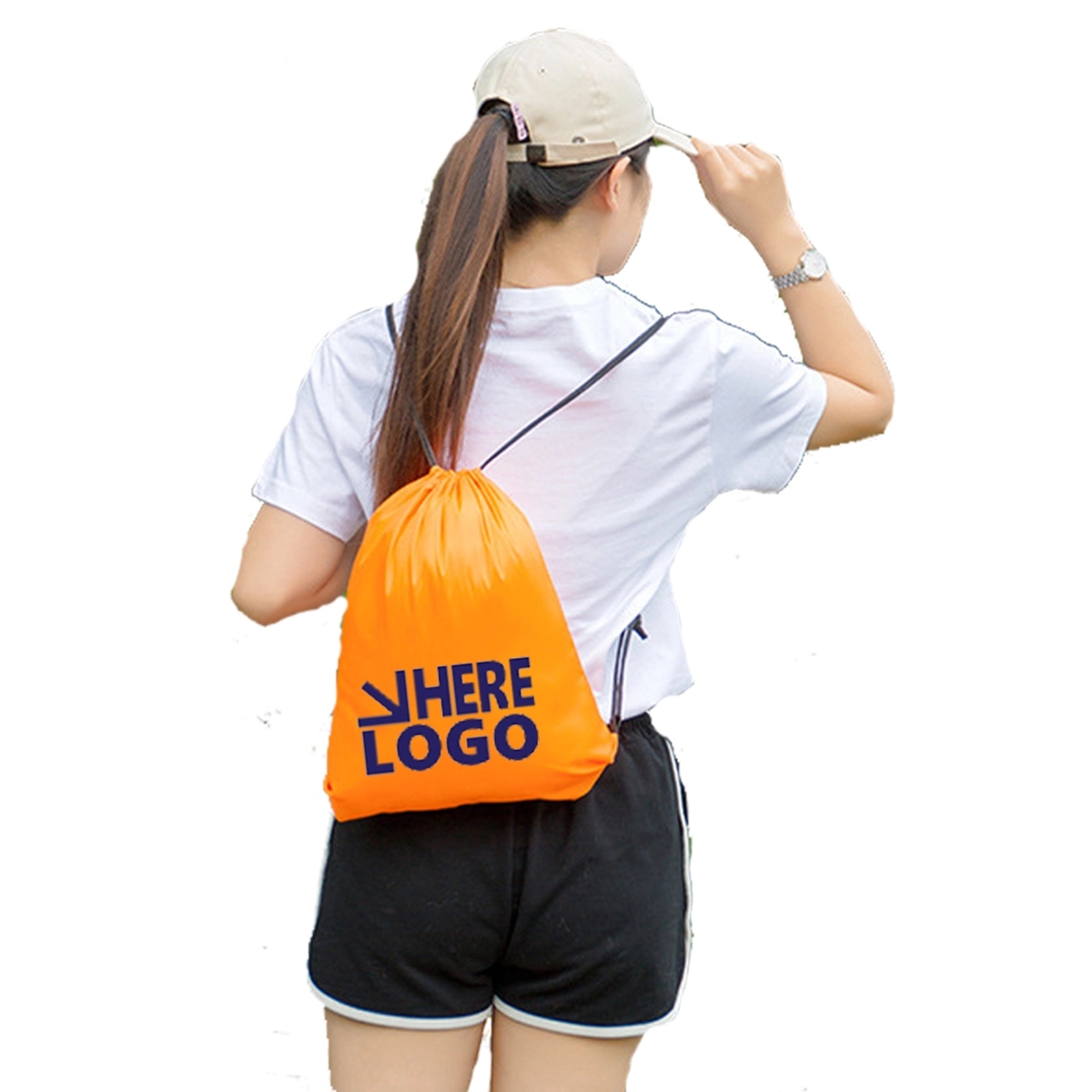 Full Color Polyester Outdoor Sports Drawstring Bag 7