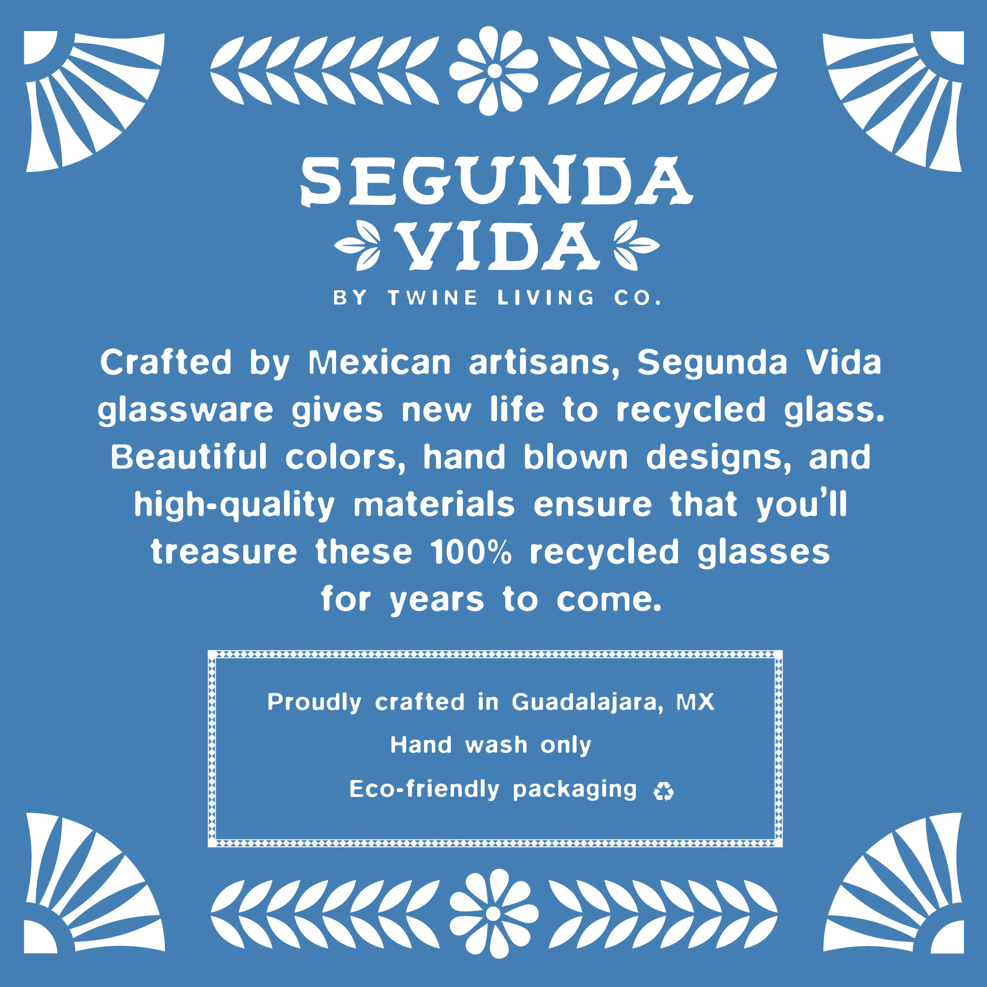 Twine Living® El Ocaso Stemless Recycled Wine Glass, set of 2 7