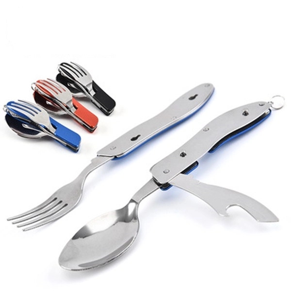 4 in 1 Stainless Steel Camping Utensils Cutlery Set 9