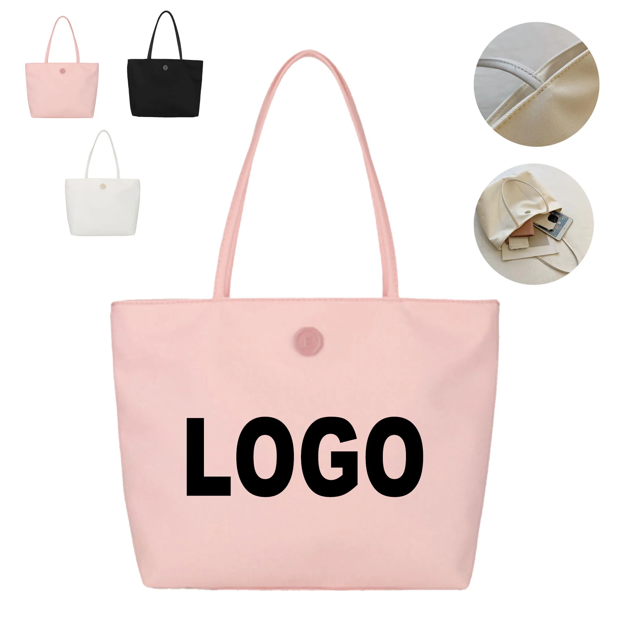 Versatile Nylon Oxford Shoulder Tote Bag 4