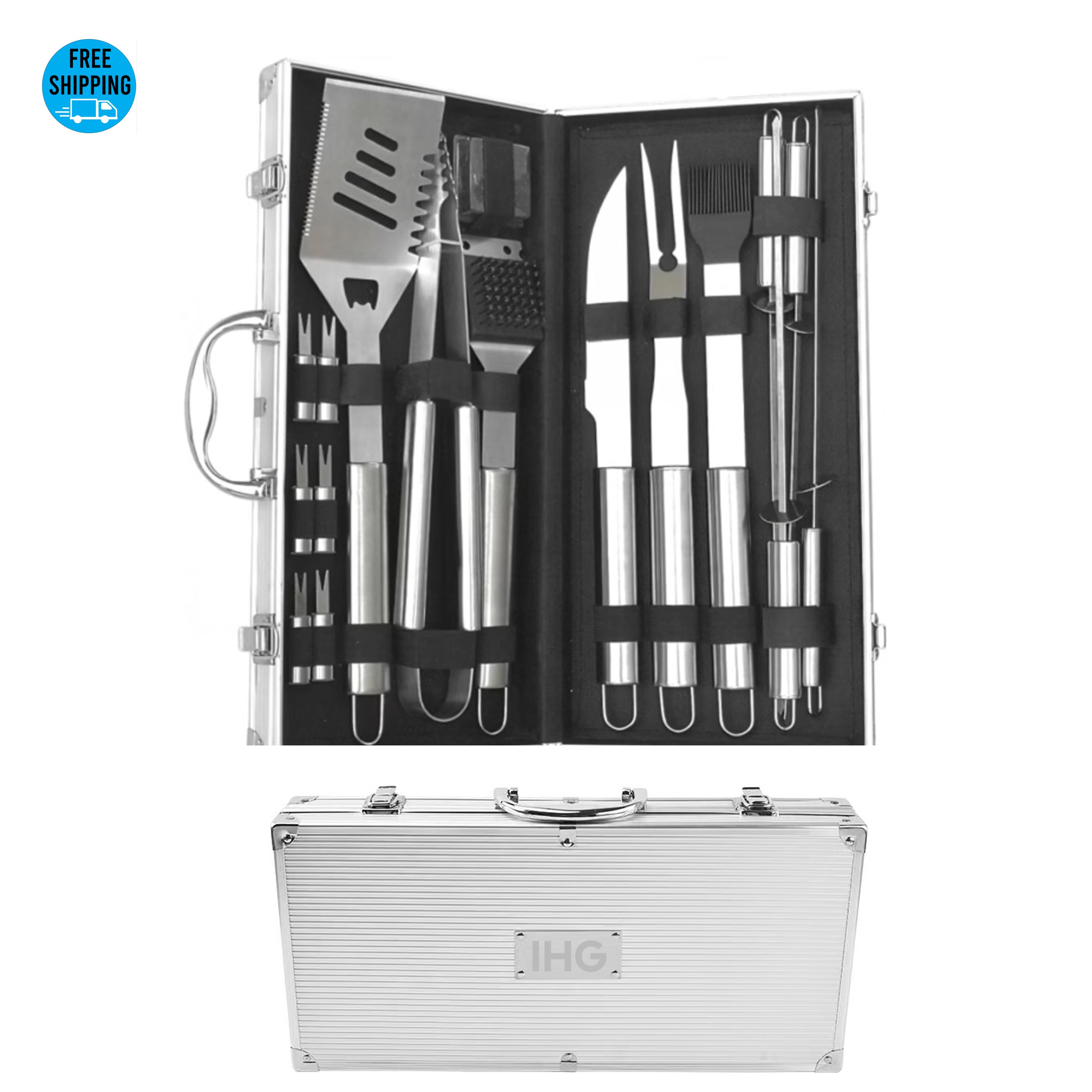 17pcs BBQ Tool Set in Aluminum Case - OCEAN 2