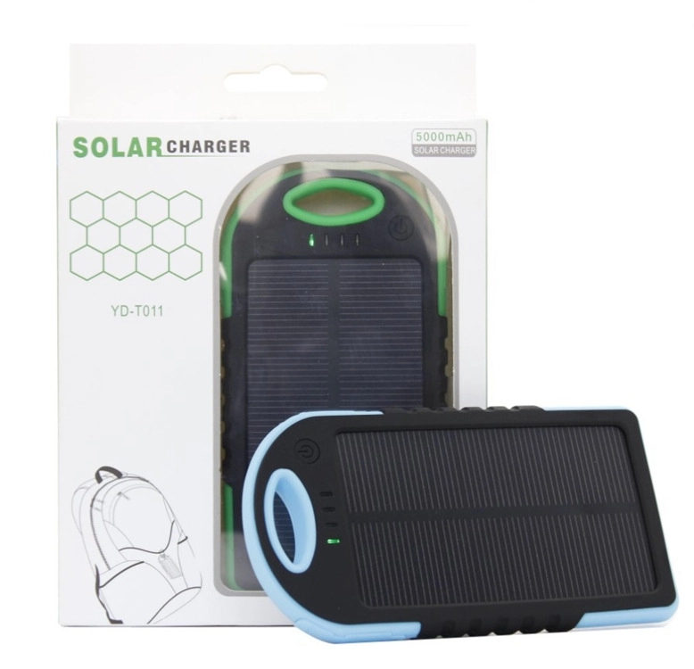 5000mAh Recharger Solar Power Bank with LED Flashlight 1