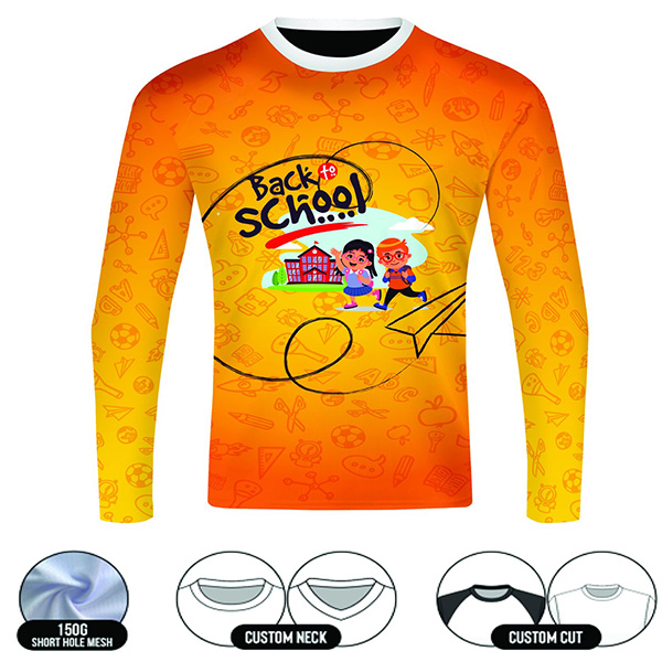 Sublimation Small Hole Long Sleeve Tee - Unisex, Women, Kids 1