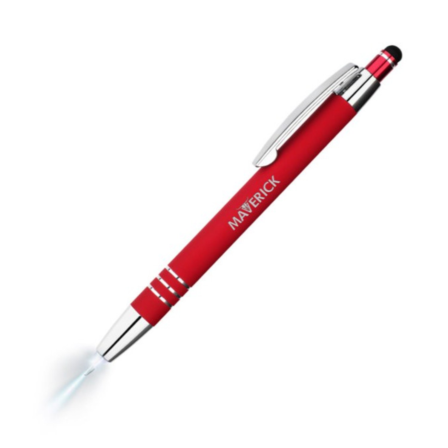 Flashlight and Stylus Click Metal Pen 4