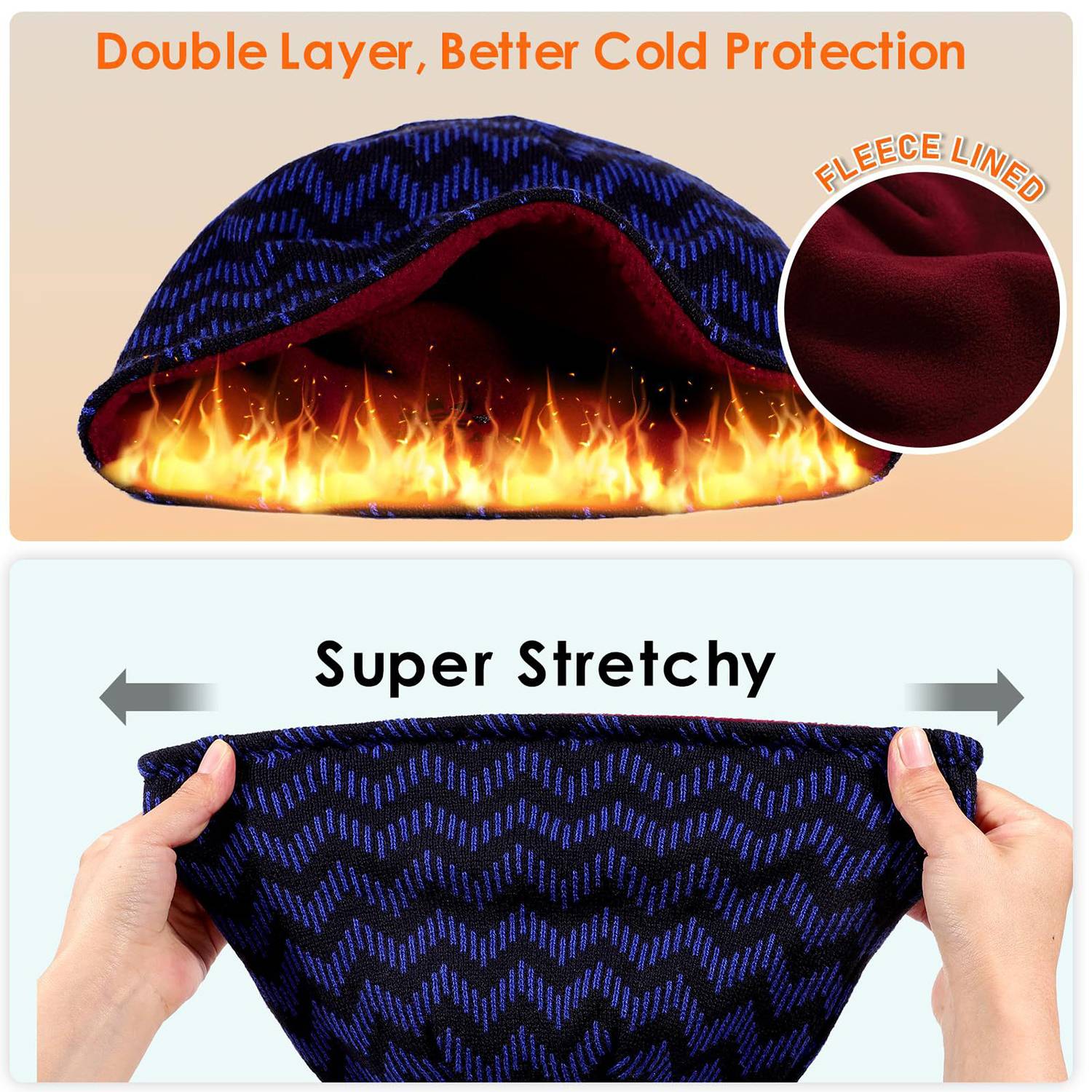 Double Layer Warm Knit Hat 1