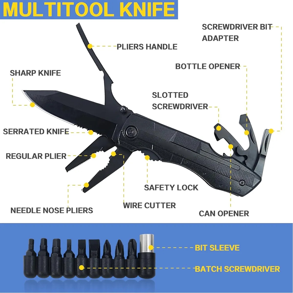 Multifunction Tactical Knives with Pliers Screwdrivers 3