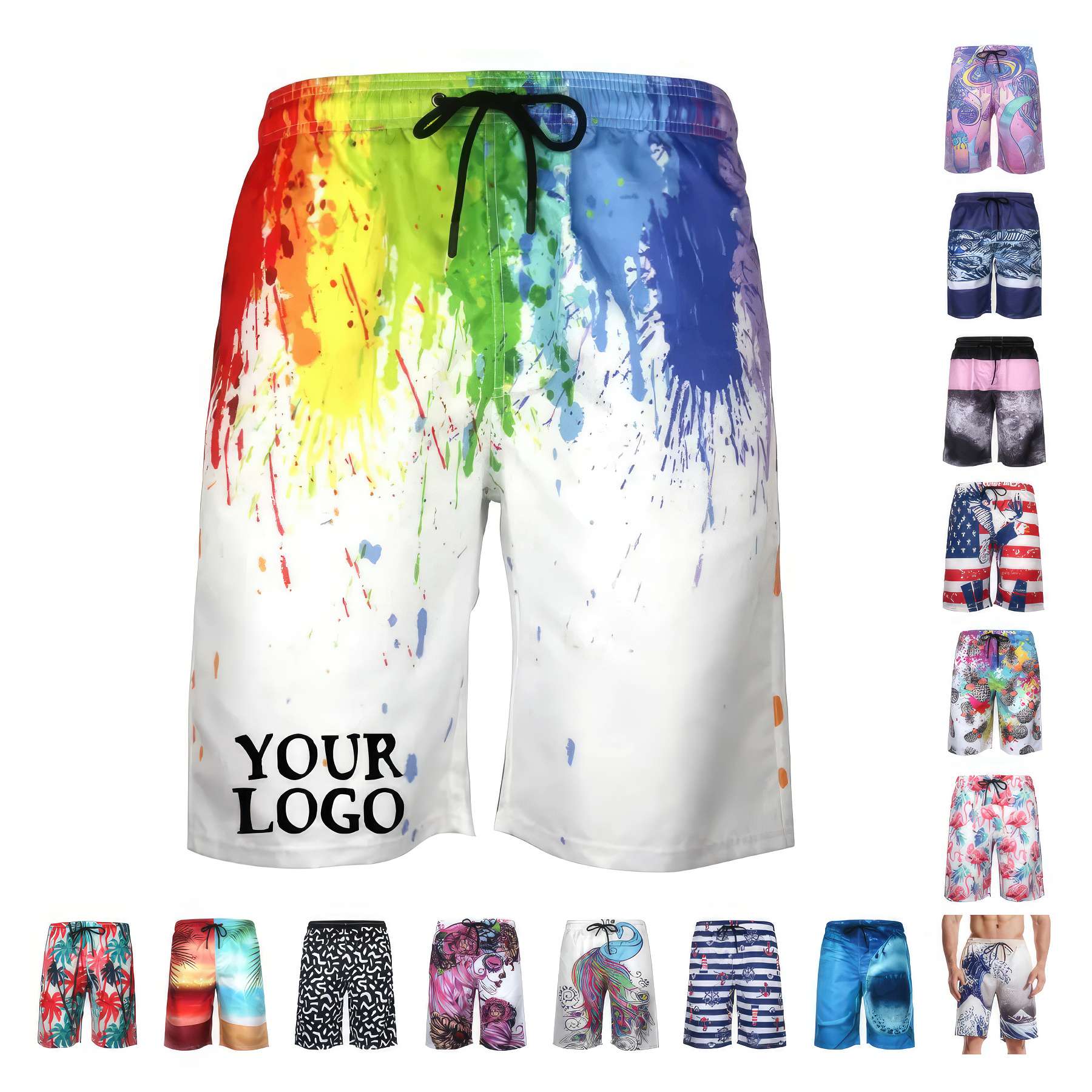 Custom Men's Swim Trunks Beach Shorts 2