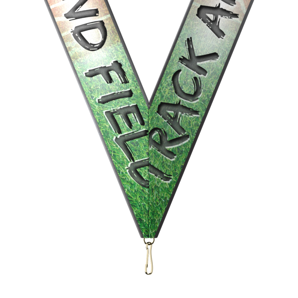 1-1/2" x 34" Sublimated Track & Field Neckband w/ Quick Clip