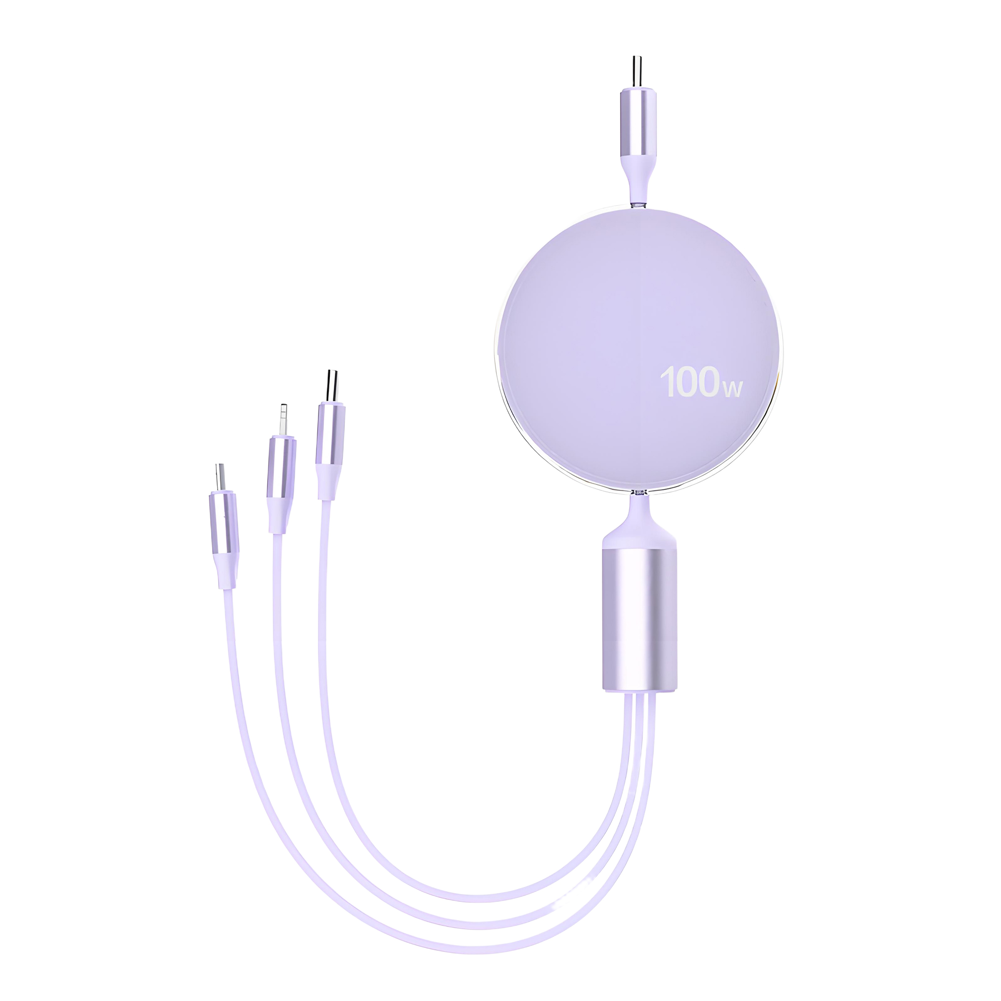 3-in-1 Retractable USB C Cable 100W Fast Charging for Multiple Devices 3