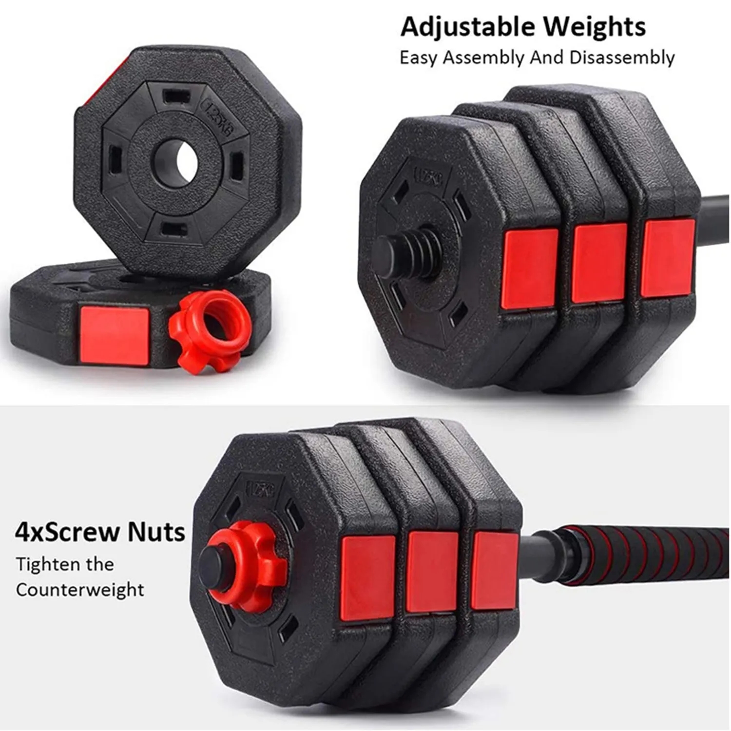 Dumbell Set Exercise Dumbbells Gym Bar Bell 4