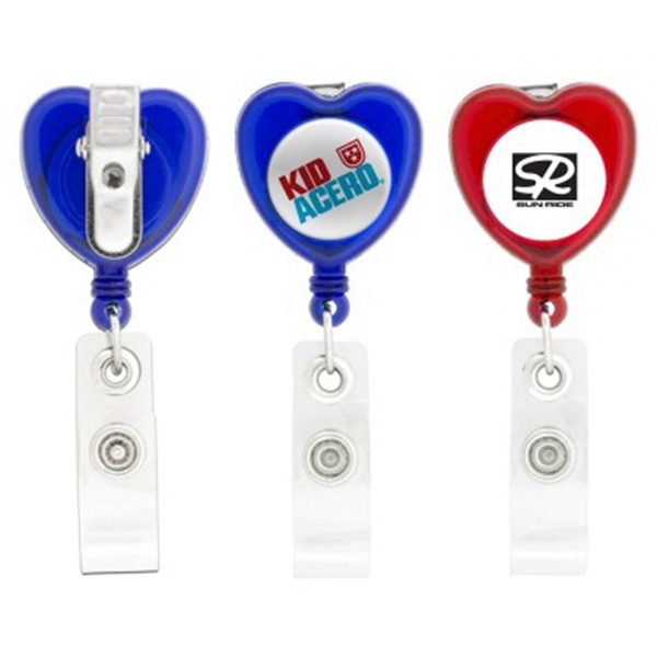 Heart Retractable Badge Holder 2