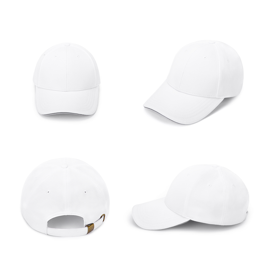 Stock Solid Color Polyester Ottoman 6 Panel Cap, Double 8