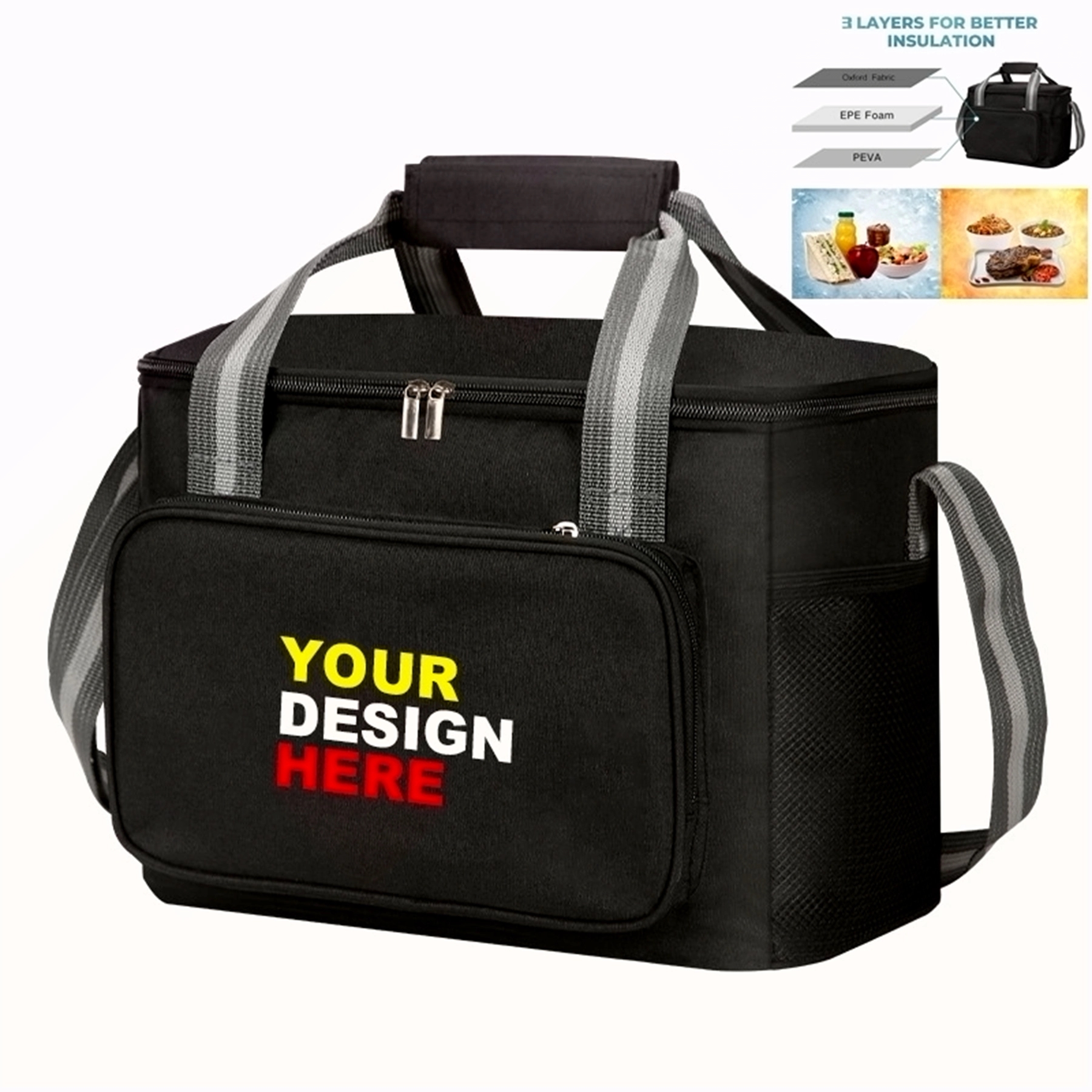 3 Layers Insulated Large 15L Lunch Bag 3