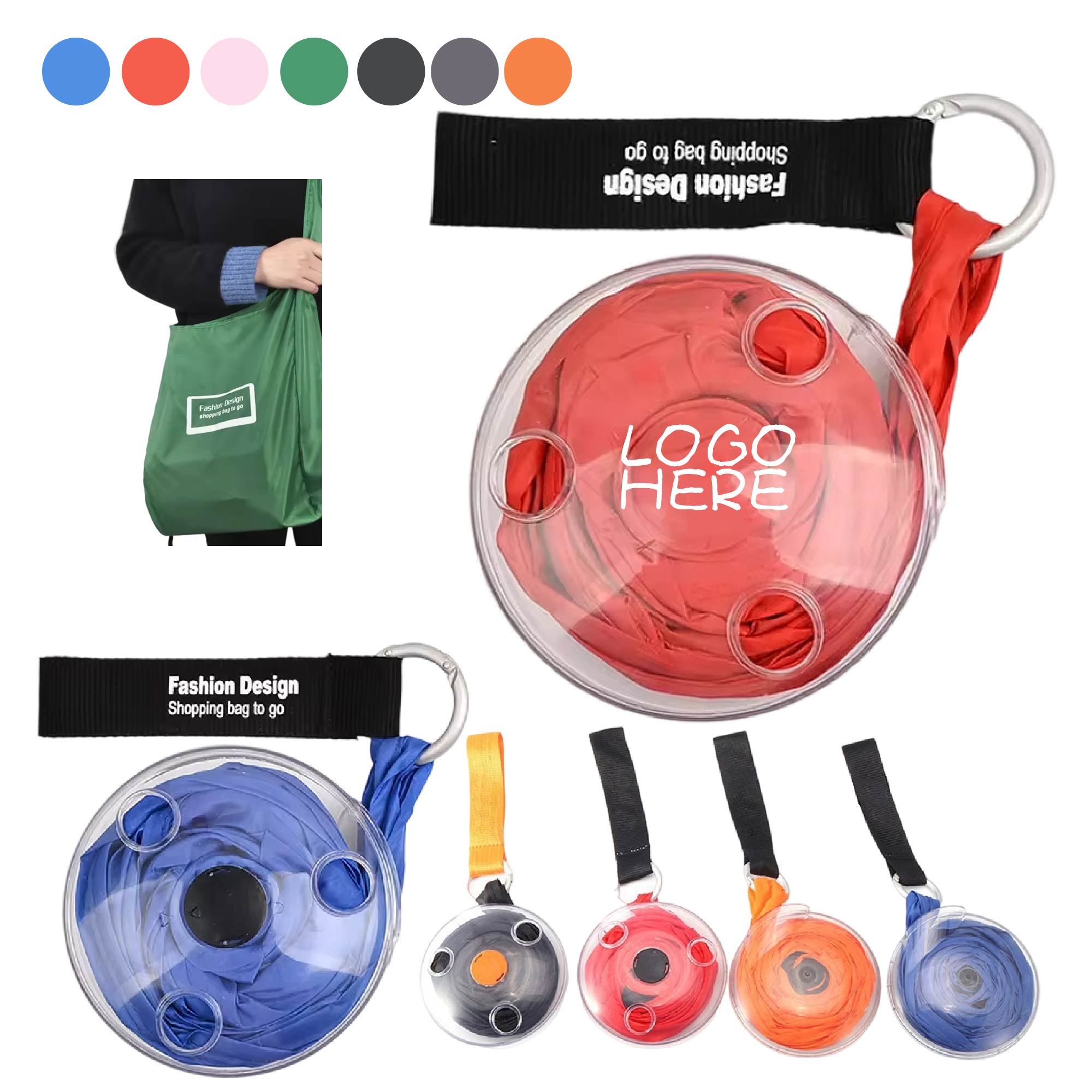 Reusable Retractable Disc Shopping Bag 3