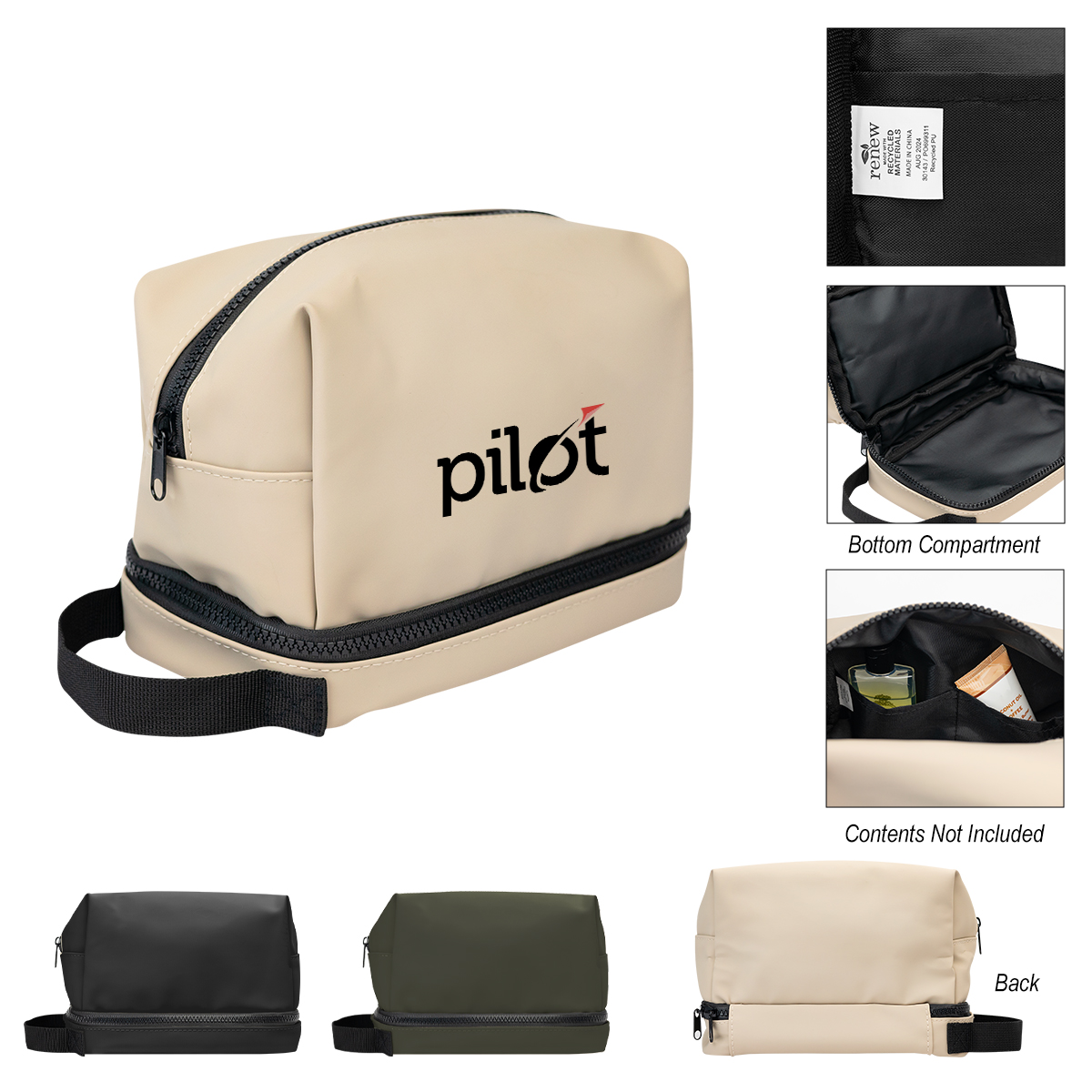 Hudson rPET Leatherette Toiletry Bag 11