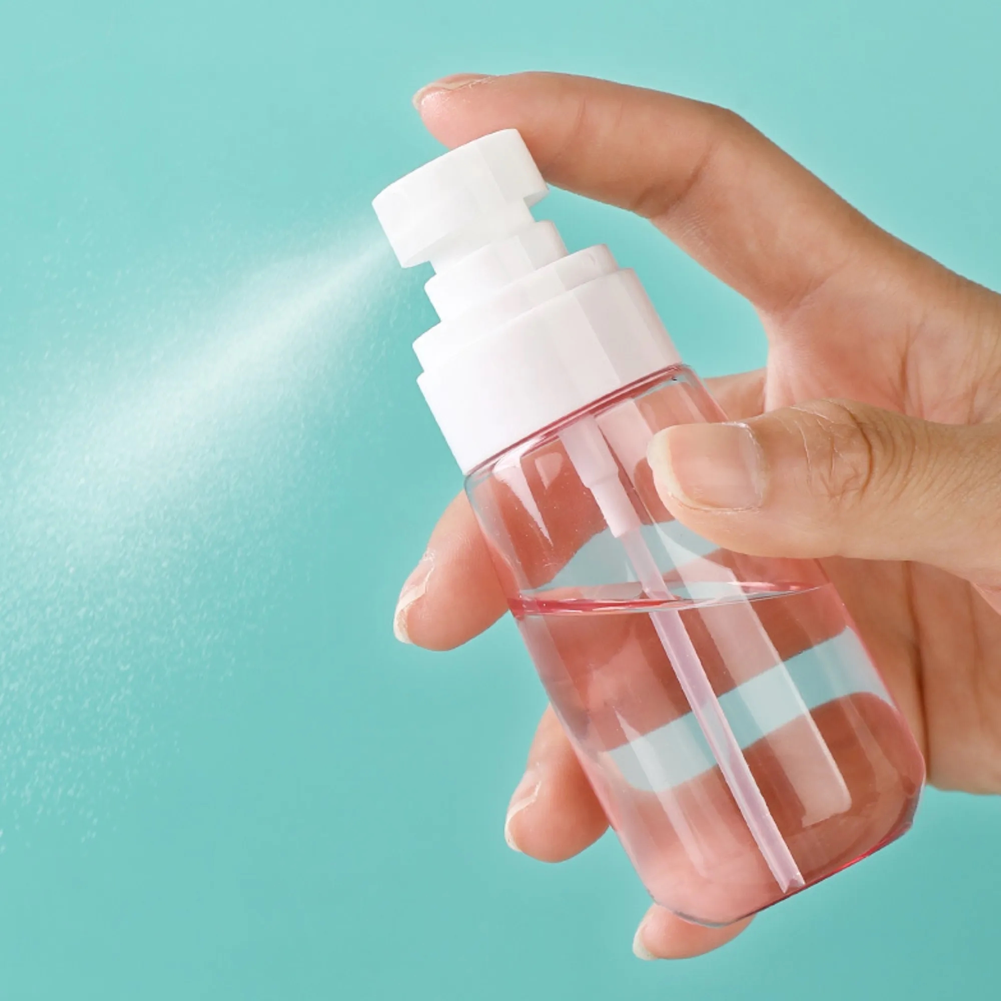 2oz Small Transparent Spray Bottle Sub bottling For Travel 2