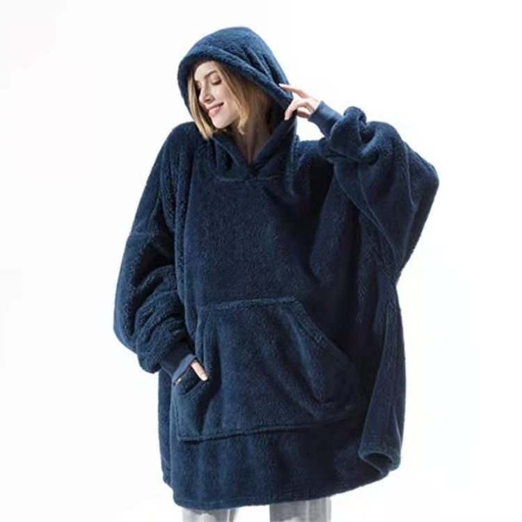 Oversized Wearable Blanket, custom hoodie or sweatshirt with logo imprint 1