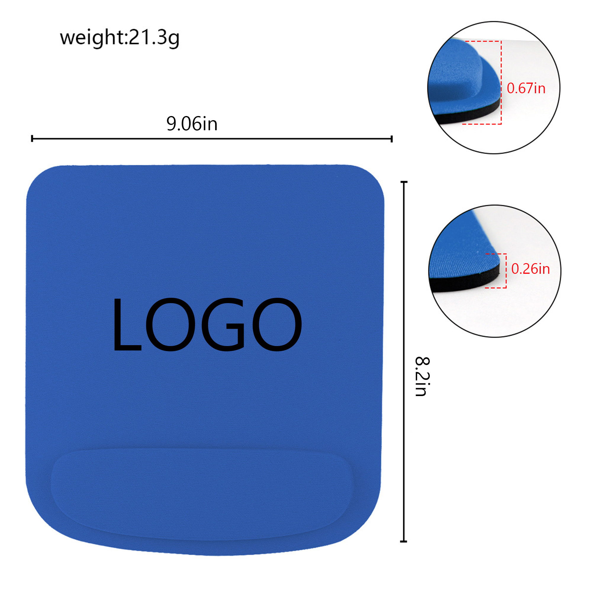 EVA Mouse Pad with Wrist Support 5