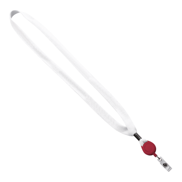 5/8" New Polyester "Shoelace" Lanyard with Retractable Badge Reel 37