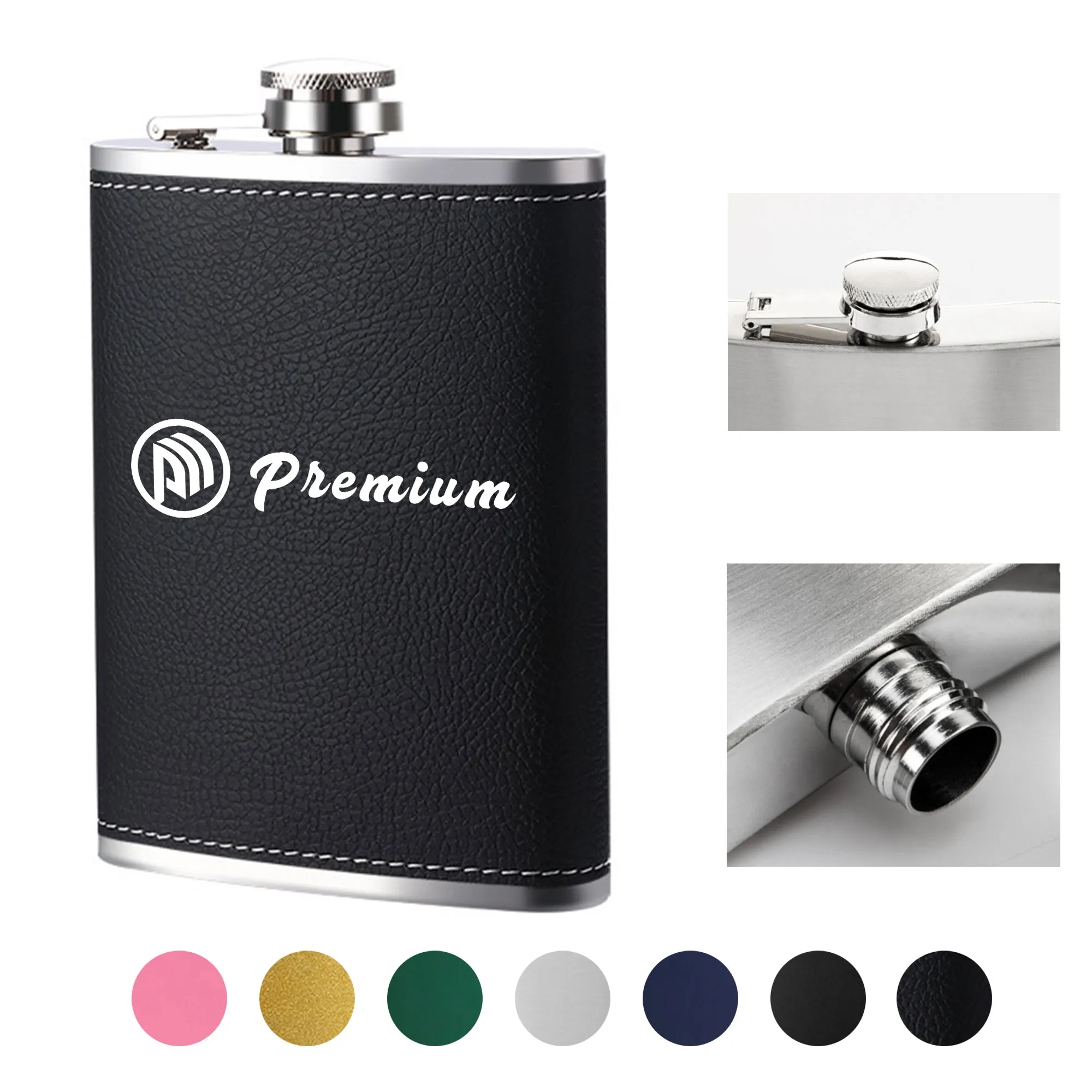 8 Oz. Flask, custom water bottle with logo imprint 7