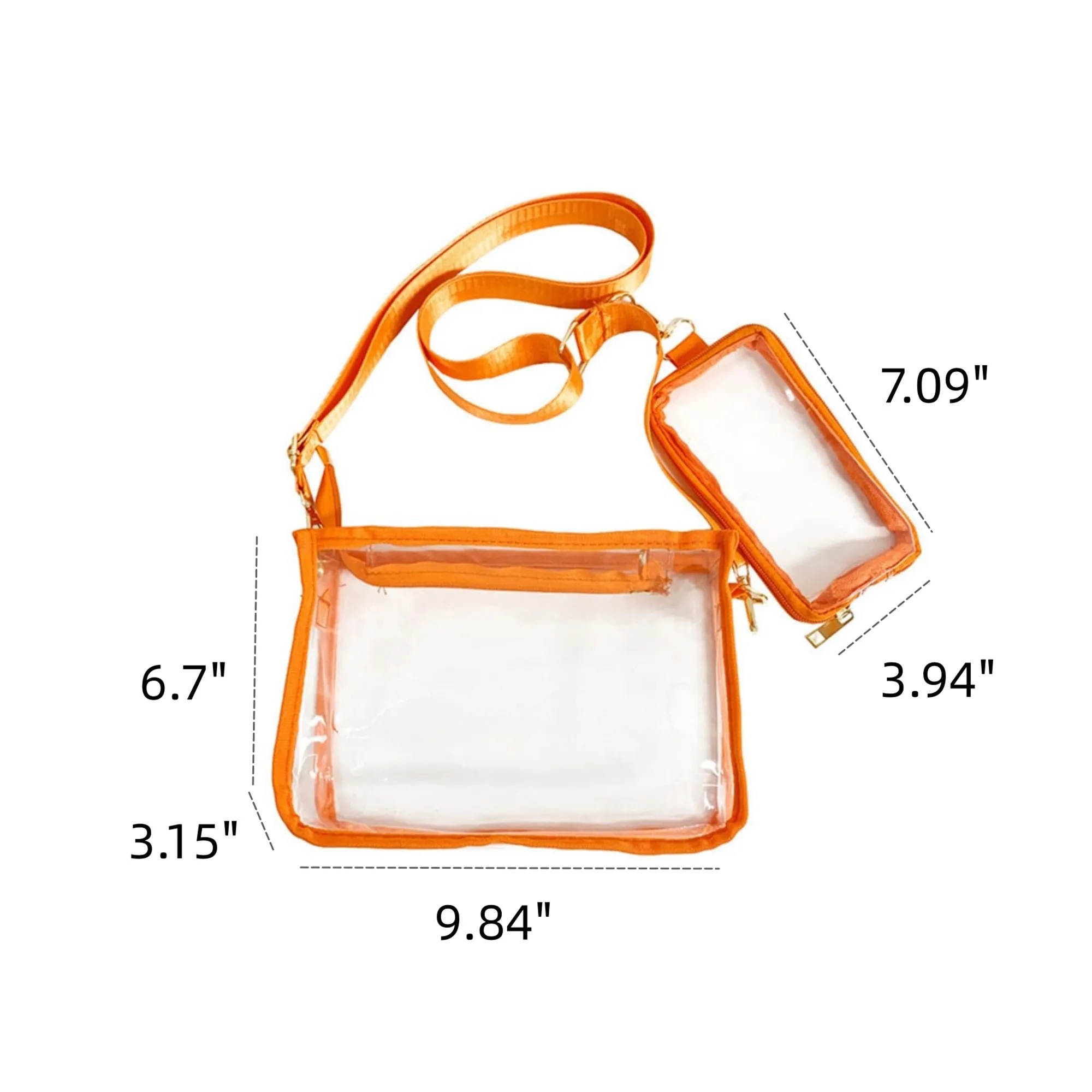 Clear PVC Crossbody Shoulder Bag 2