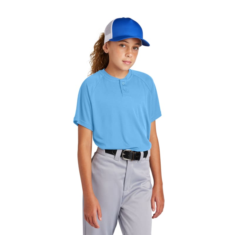 Sport-Tek Youth PosiCharge Competitor 2-Button Henley 5
