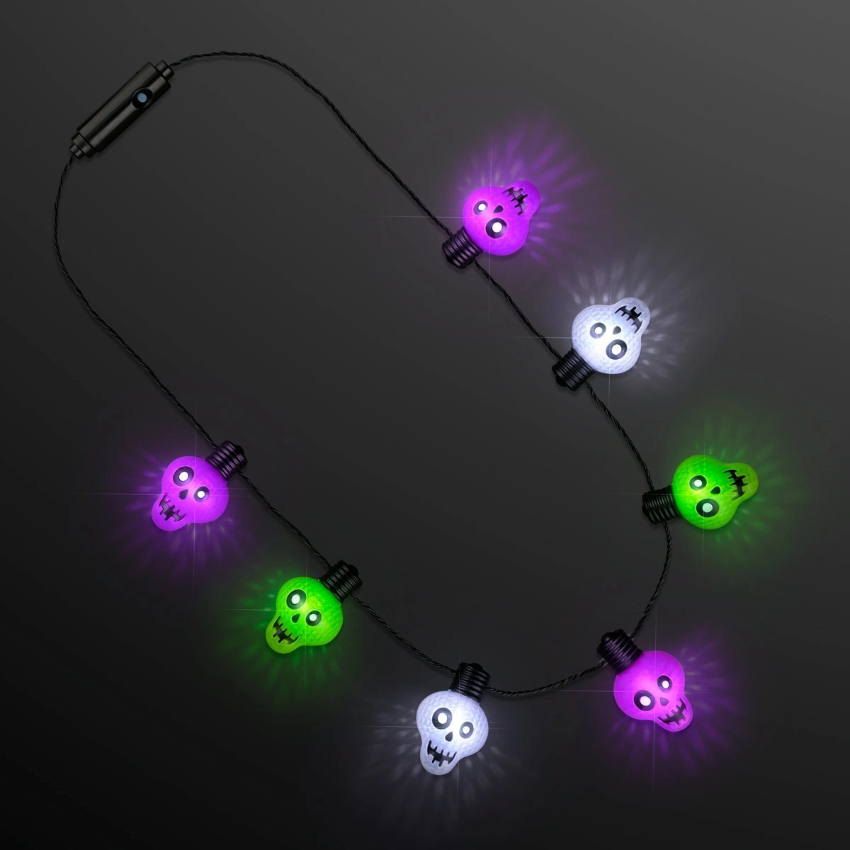 Zombie Skulls LED Jumbo String Lights Necklace 3