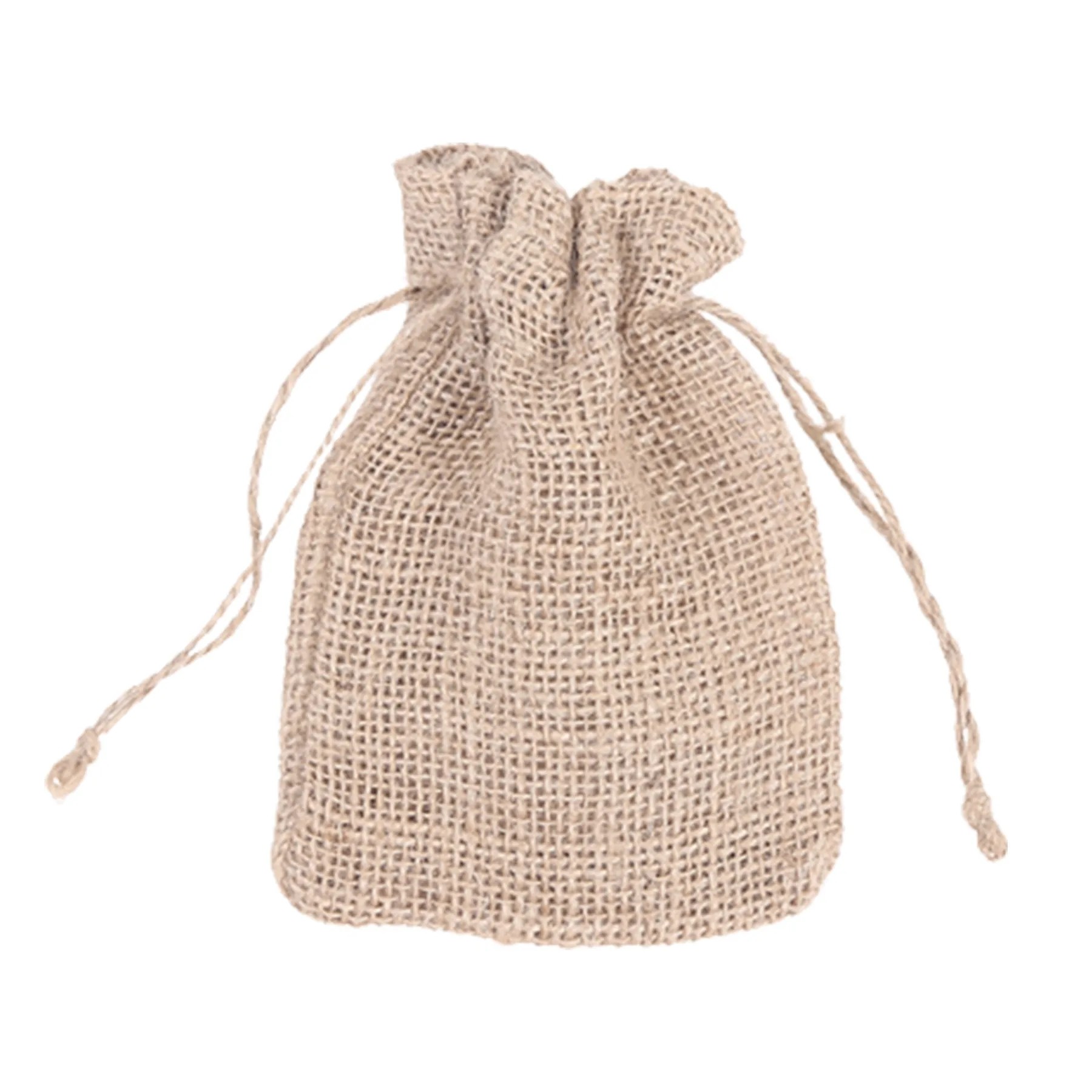 3.94 X 5.91 Inch Jute Burlap Drawstring Pouch 2
