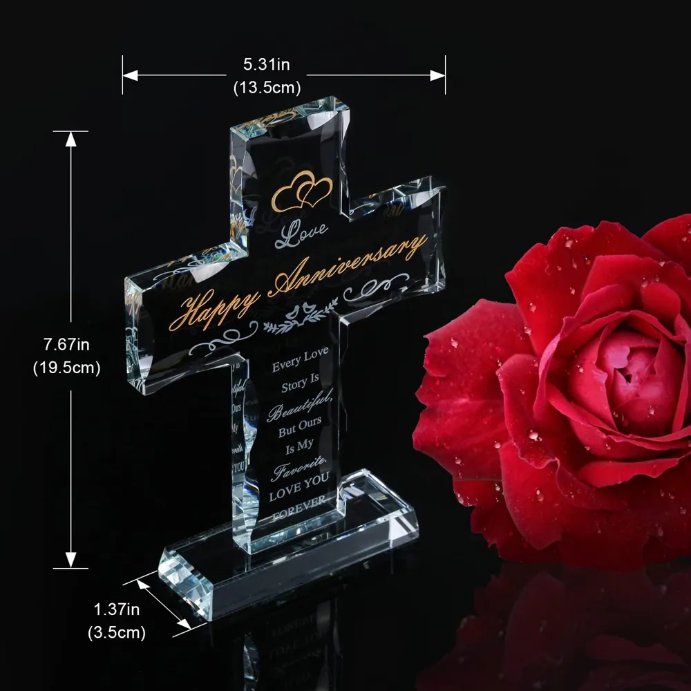Personalized Standing Crystal Cross 2