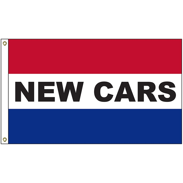 New Cars 3' x 5' Message Flag with Heading and Grommets 2