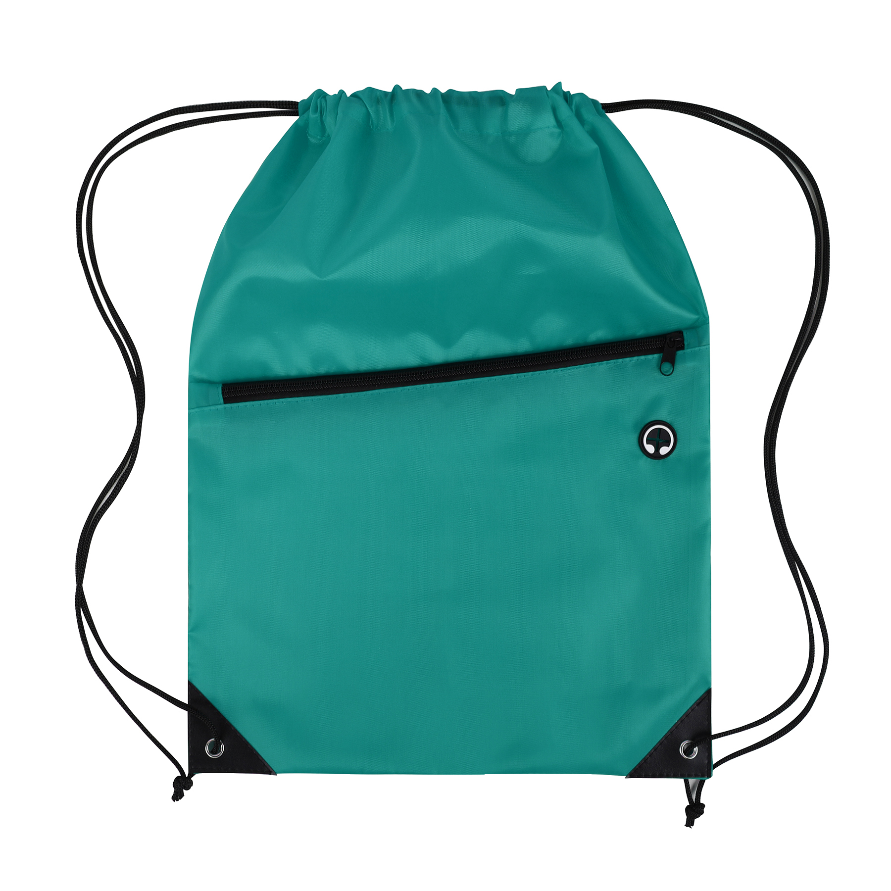 Drawstring Backpack with Front Zipper Pocket 36