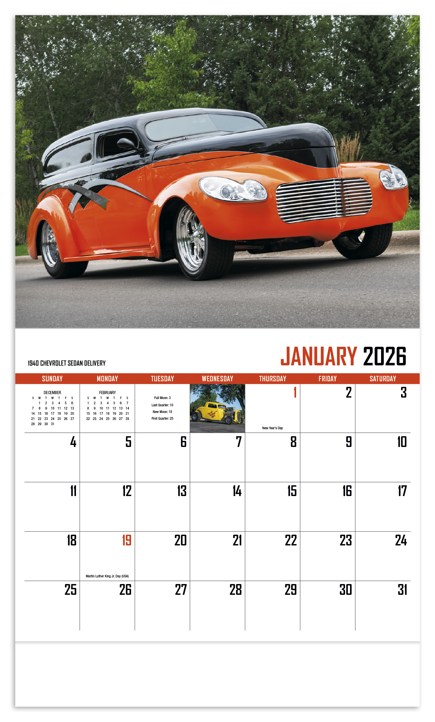 HotLine® Products Street Rod Fever Appointment Calendar - Stapled 4