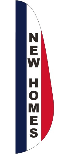 "NEW HOMES" 3' x 12' Message Feather Flag 1