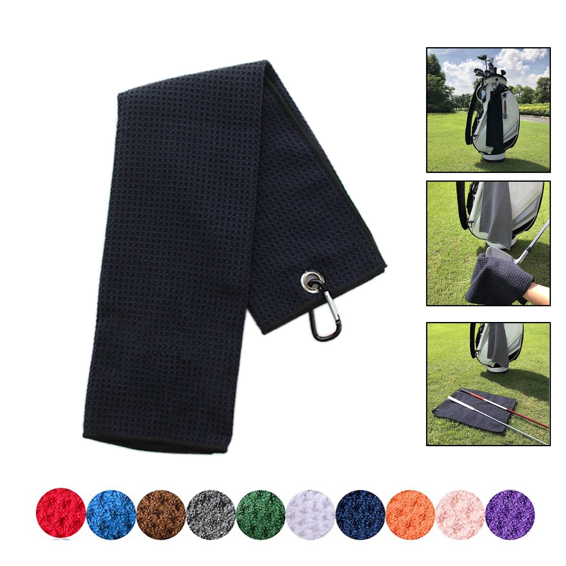 Microfiber Golf Towel with Carabiner 4