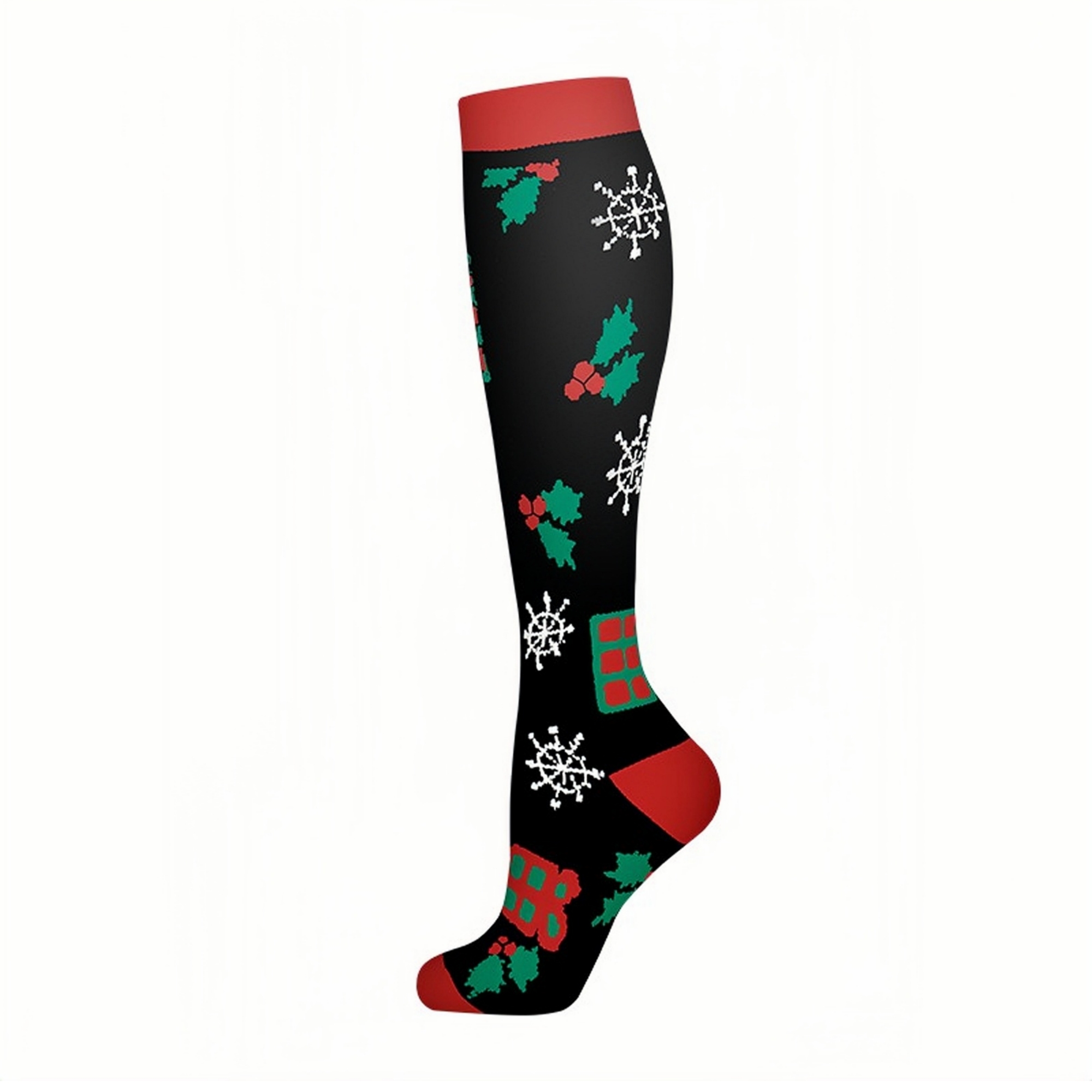 Christmas Knit Compression Socks Over The Knee High 2