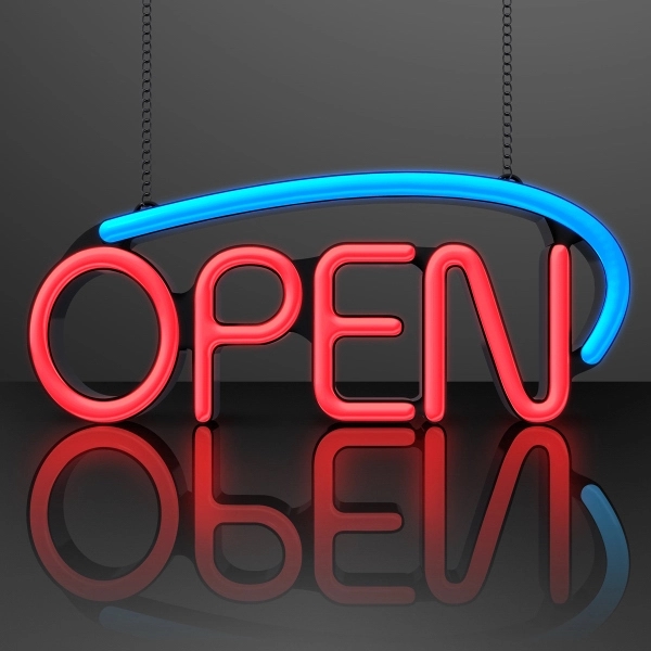 Neon LED Open Sign with A/C Adapter 3
