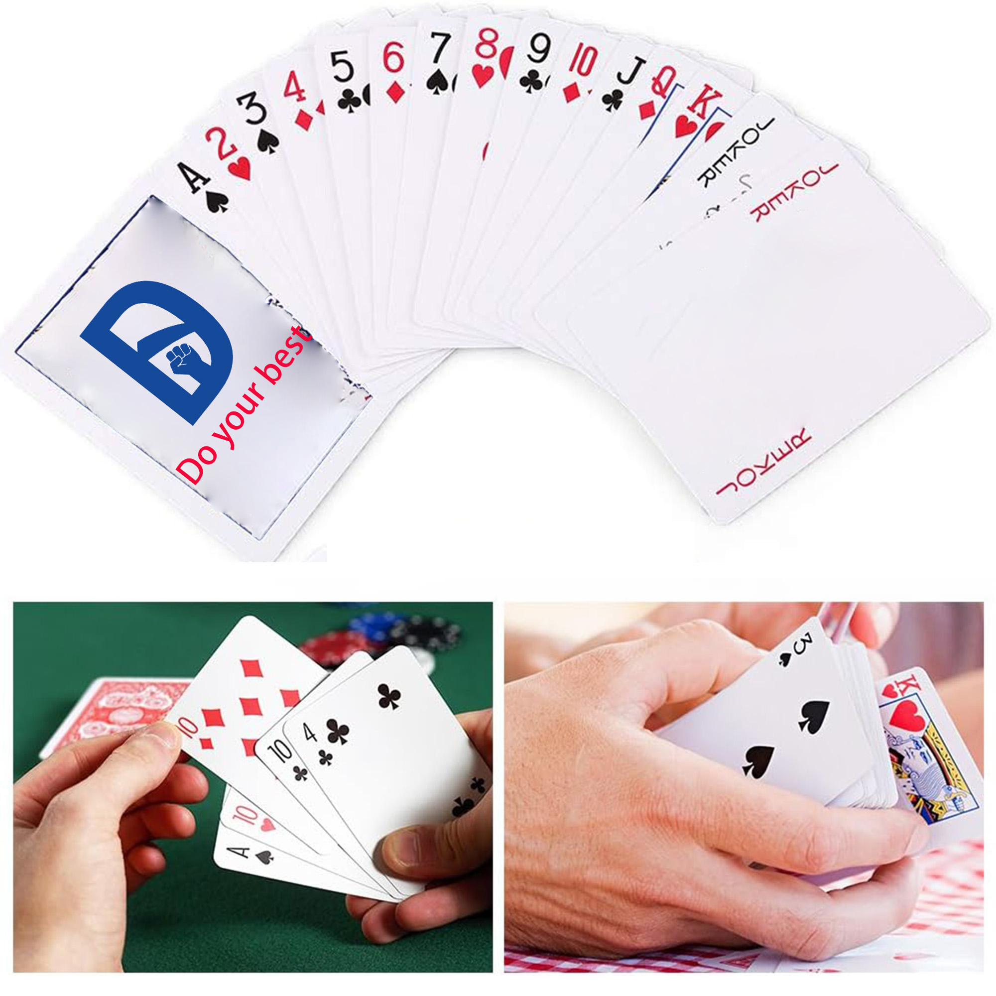 Full Color 3.43"x2.24" Poker Cards 3