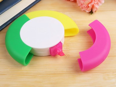 Three Colors Round Highlighter Pen 5