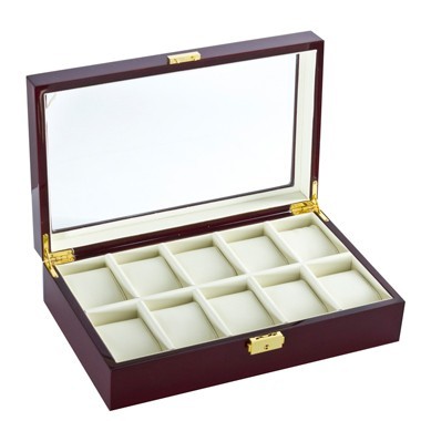 Cherry See Through 10 Watch Case - Clear Top 2