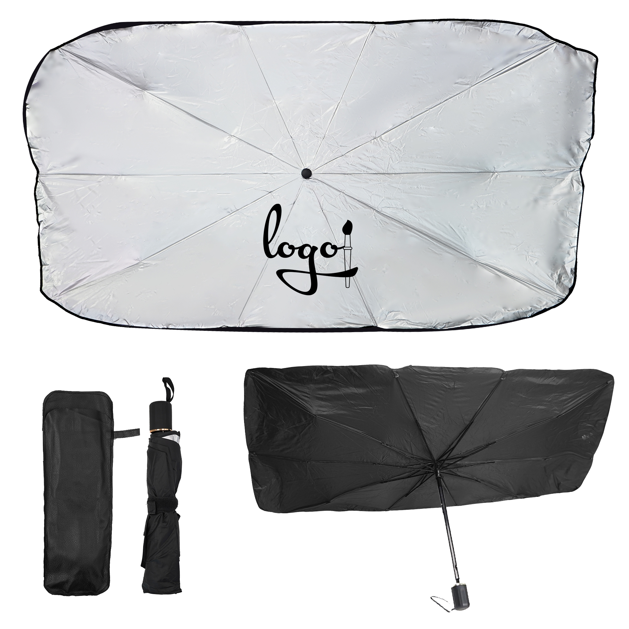 Foldable Car Windshield Sunshade Umbrella 2
