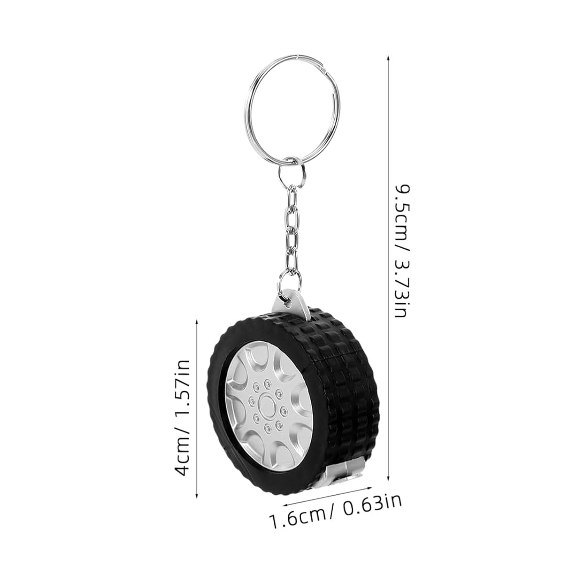 Automotive Tire Mini Tape Measure Keychain Tool 3