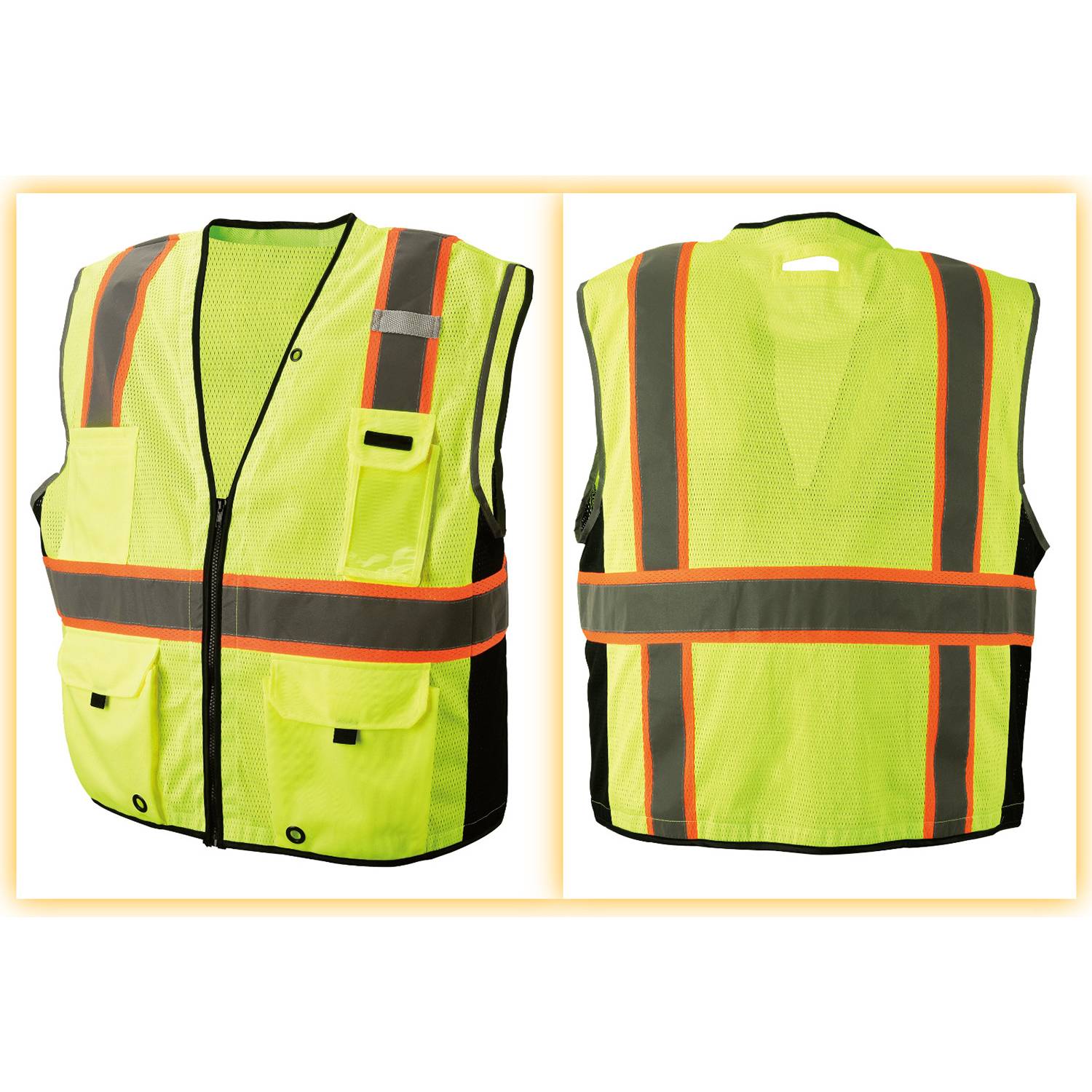 Polyester Breathable Mesh Reflective Vest 4